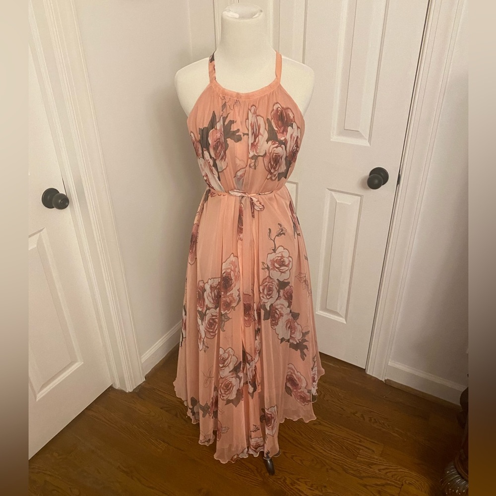 Pink floral sundress